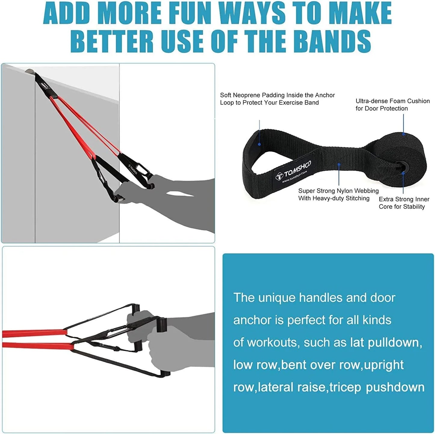 5 Packs Resistance Bands, Pull up Assistance Bands for Men & Women, Workout Bands, Exercise Bands, Long Resistance Bands Set for Working Out, Fitness, Training