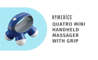 Quatro Mini Hand-Held Massager with Vibration Massage, 4 Massage Nodes(Nov-30-Wmt)