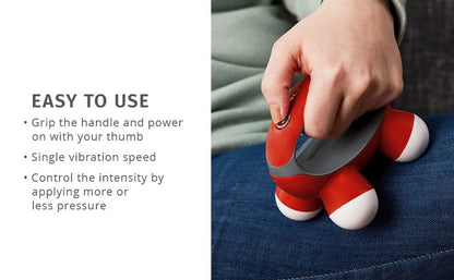 Quatro Mini Hand-Held Massager with Vibration Massage, 4 Massage Nodes(Nov-30-Wmt)