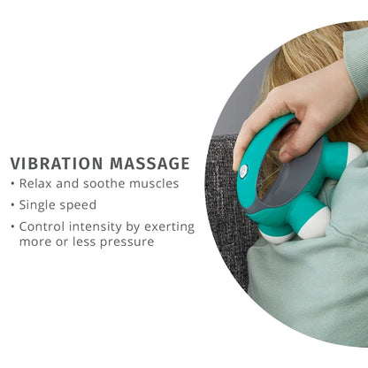 Quatro Mini Hand-Held Massager with Vibration Massage, 4 Massage Nodes(Nov-30-Wmt)